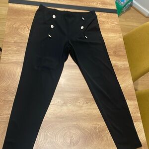 Cute black dress pants with accent buttons